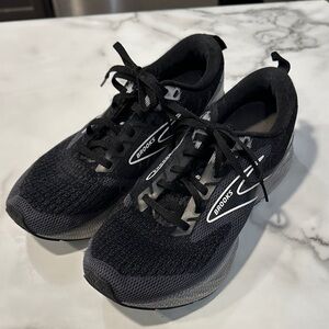 Brooks Black and Gray Athletic Shoes